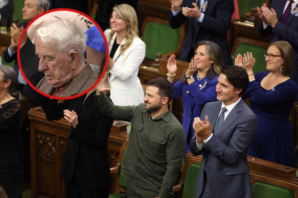 Хаос поради нацистот на кого му аплаудираше Зеленски: Оставка за претседателот на парламентот