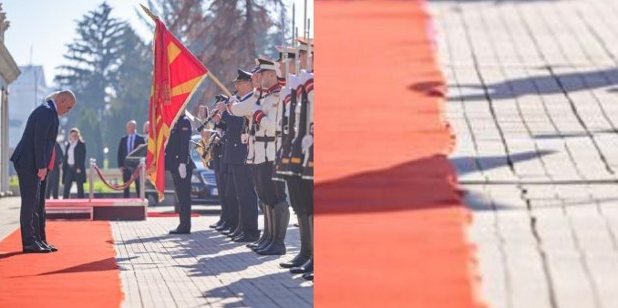 Фон дер Лајен ја пречекаа на црвен искинат тепих од времето на ВМРО