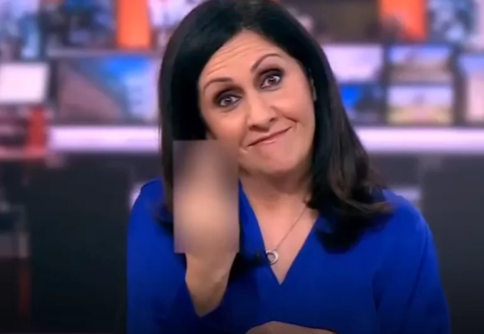 Презентерка на Би-би-си покажа среден прст на вести во живо