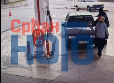 Нови фотографии: Панче со еден од киднаперите на Вања на бензиска пумпа во Велес, ставил гориво за 500 денари