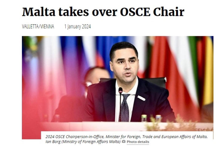 Малта го презема едногодишното претседавање со ОБСЕ