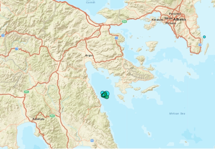 Земјотрес со јачина од 4,8 степени регистриран во Грција