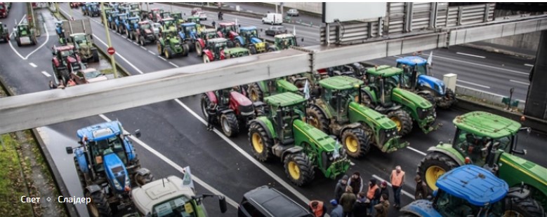 Земјоделци блокираа премини на границата меѓу Белгија и Холандија