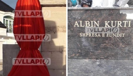 Пријателот на СДСМ Курти сам на себе си подигна споменик