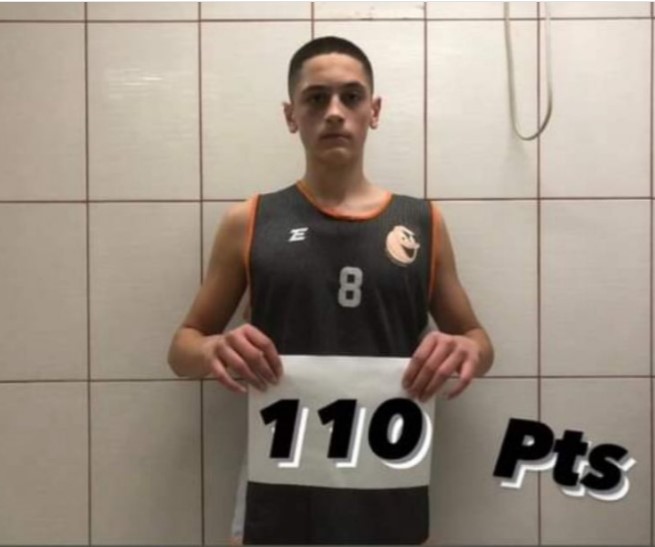 Чудото од дете на македонската кошарка, Дион Шабани средбата ја заврши со 110 постигнати поени