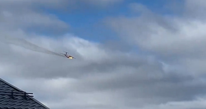 Голем воен транспортен авион се урна на околу 250 километри североисточно од Москва