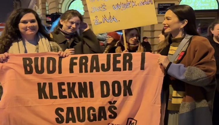 Северина во Загреб на Ноќниот марш по повод Денот на жената