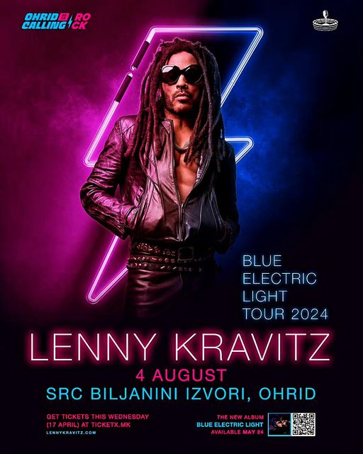 Лени Кравиц се враќа во Охрид: Голем концерт на 4 август на СРЦ „Билјанини извори“