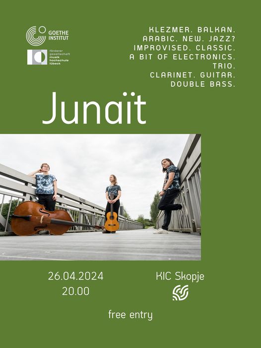 Концерт на триото „Junait“ од Германија вечерва во КИЦ-Скопје