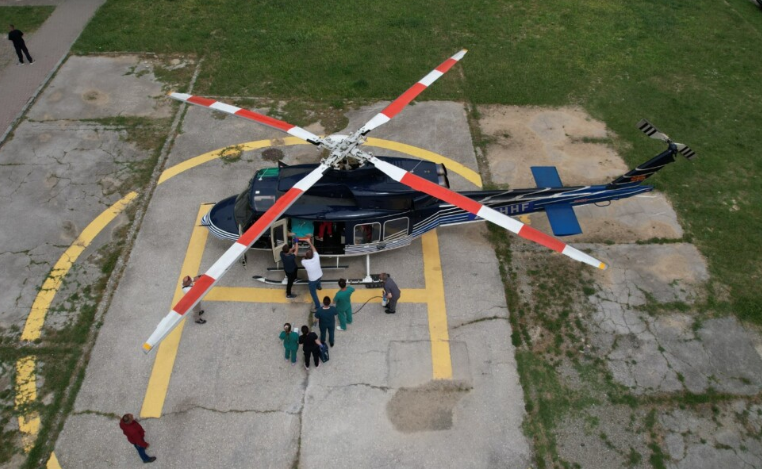 Транспортирано болно лице од Унгарија до Македонија со медицински хеликоптер