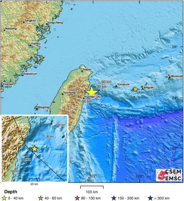 Уште еден силен земјотрес во Тајван