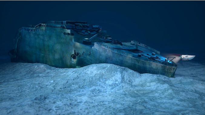 Направена снимка од внатрешноста на Титаник: Неверојатното видео го открива пресекот на бродот пред да потоне