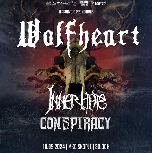 Концерт на еден од водечките модерни Фински death metal бендови Wolfheart вечерва во МКЦ