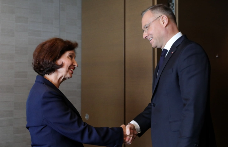 Сиљановска Давкова на средба со полскиот претседател