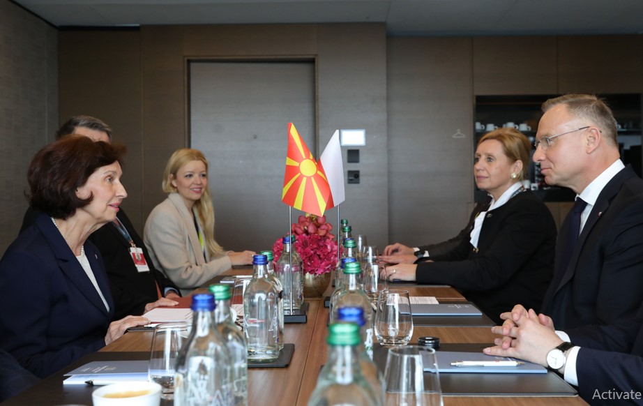 Претседателката Сиљановска Давкова се сретна со полскиот претседател Анджеј Дуда