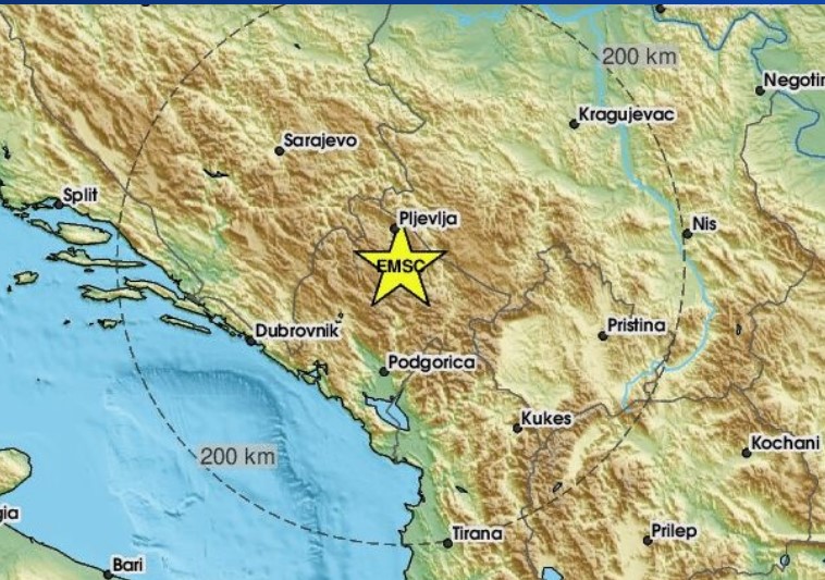 Земјотрес во Црна Гора