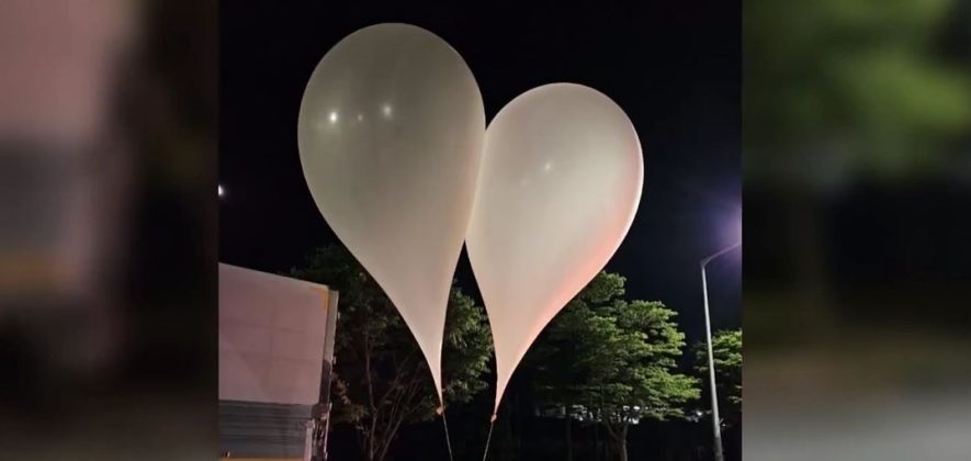 Војната со ѓубре продолжува: Уште 350 балони со смет паднаа од небото во Јужна Кореја