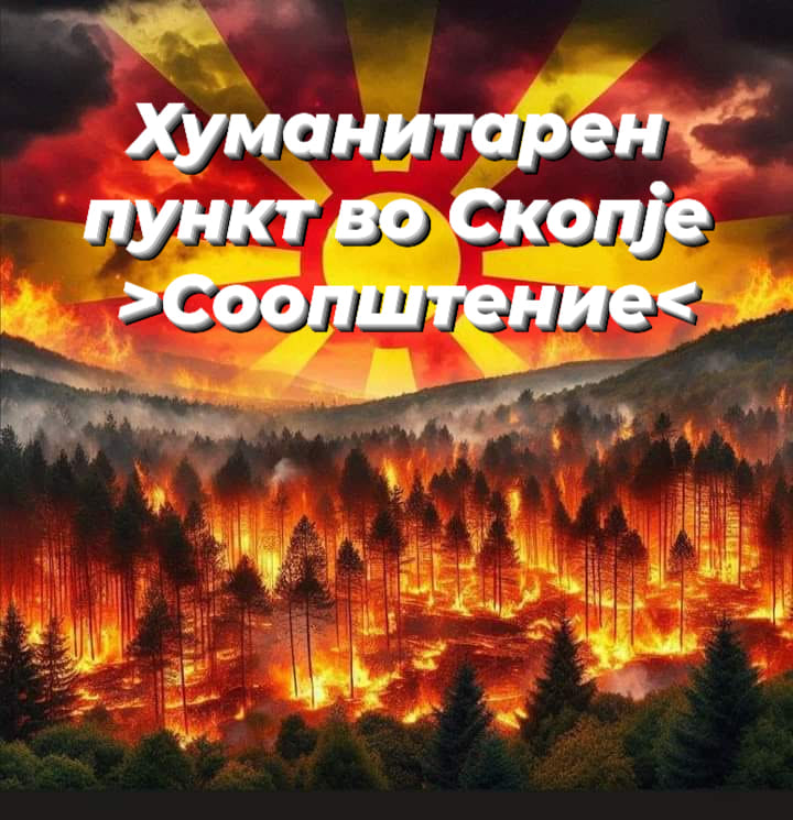 Од денеска во Скопје хуманитарен пункт за настраданите семејства од пожарите