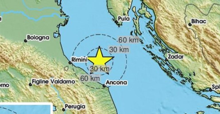 Земјотрес од 3,9 степени според Рихтеровата скала кај Јадранското Море