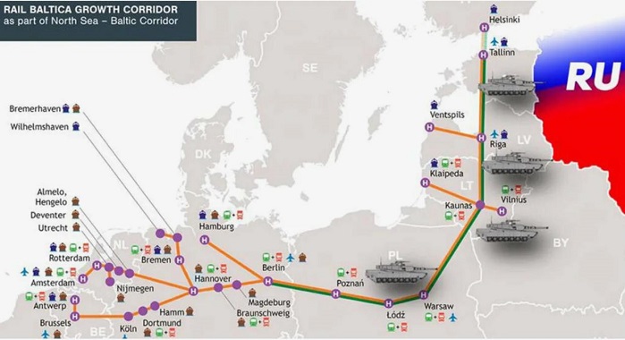 Американски генерал ги „искара“ балтичките држави да ја изградат железницата „Балтика“ за брзо распоредување на НАТО трупи