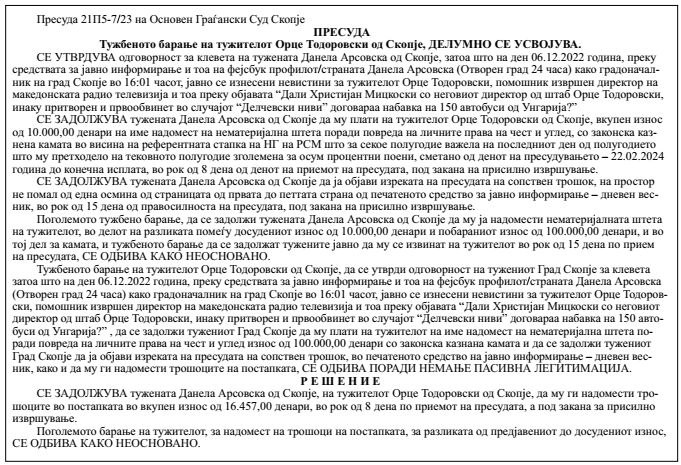 Објава во Нова Македонија