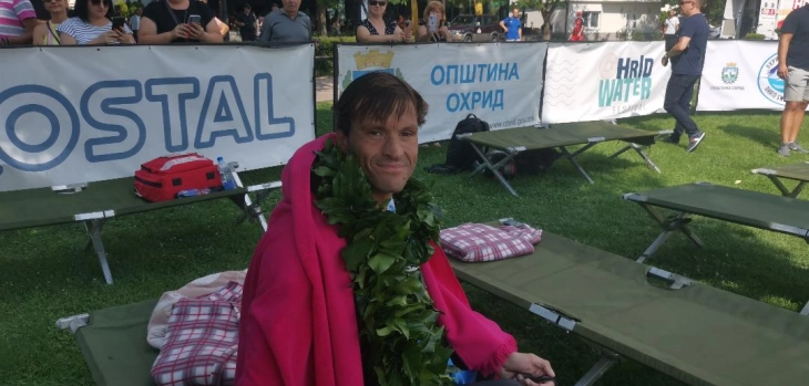 Италијанецот Алесио Окипинти победи на Охридскиот пливачки маратон, Македонецот Петар Цеков го освои третото место