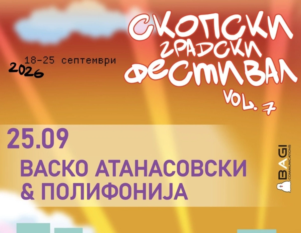Васко Атанасовски и ансамблот „Полифонија“ го затвораат седмото издание на Скопски градски фестивал в петок
