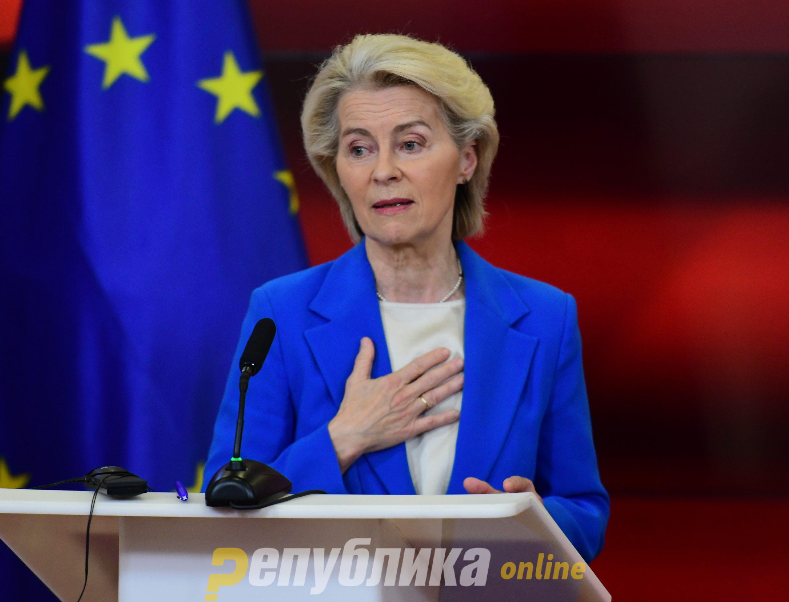 Само овде Фон дер Лајен јасно рече „Вие правите импресивна работа“, потсетува Мицкоски